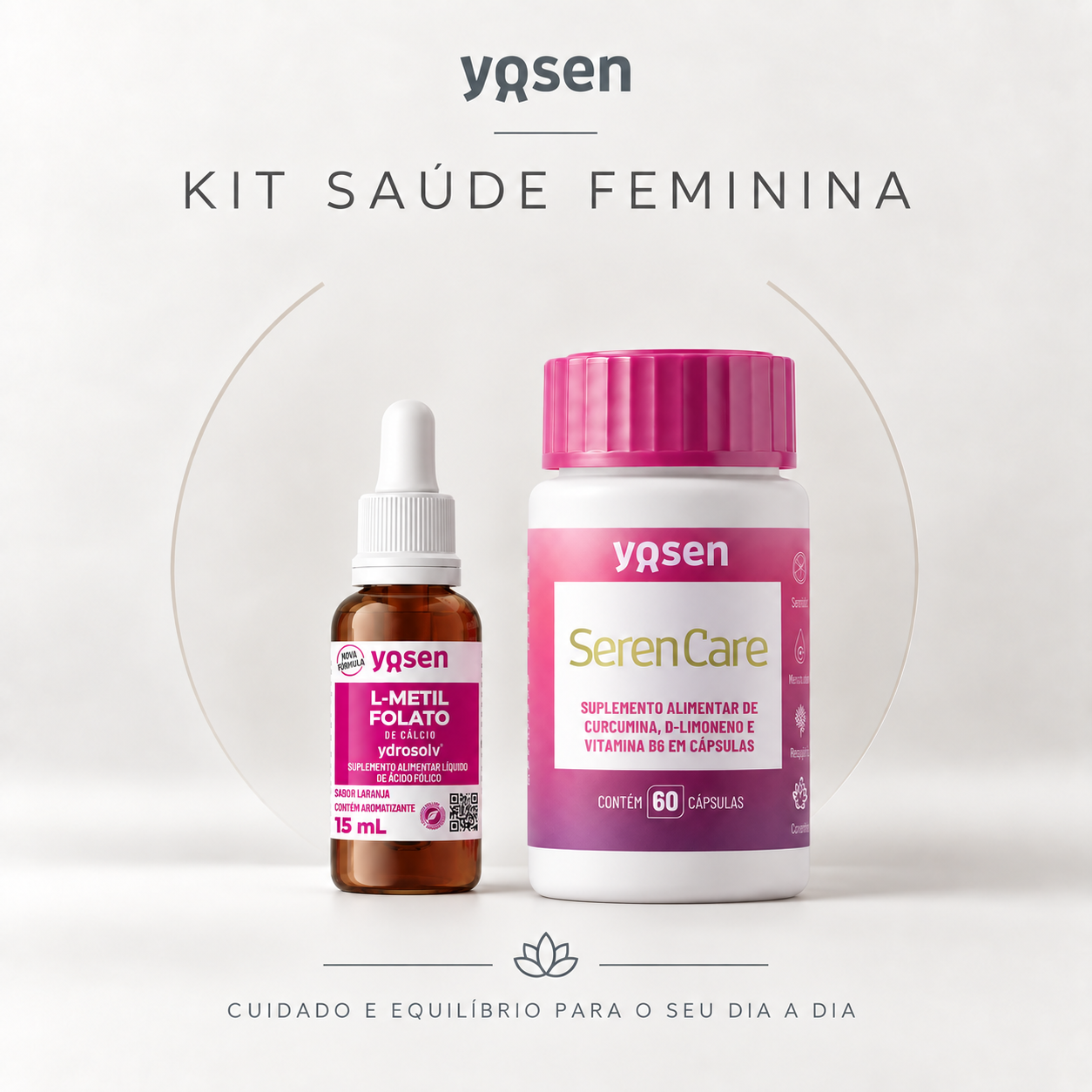 Kit Saúde Feminina - L-Metilfolato e Serencare