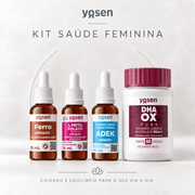 Kit Saúde Feminina: Gestação - DHAOX, Ferro, ADEK e L-Metilfolato