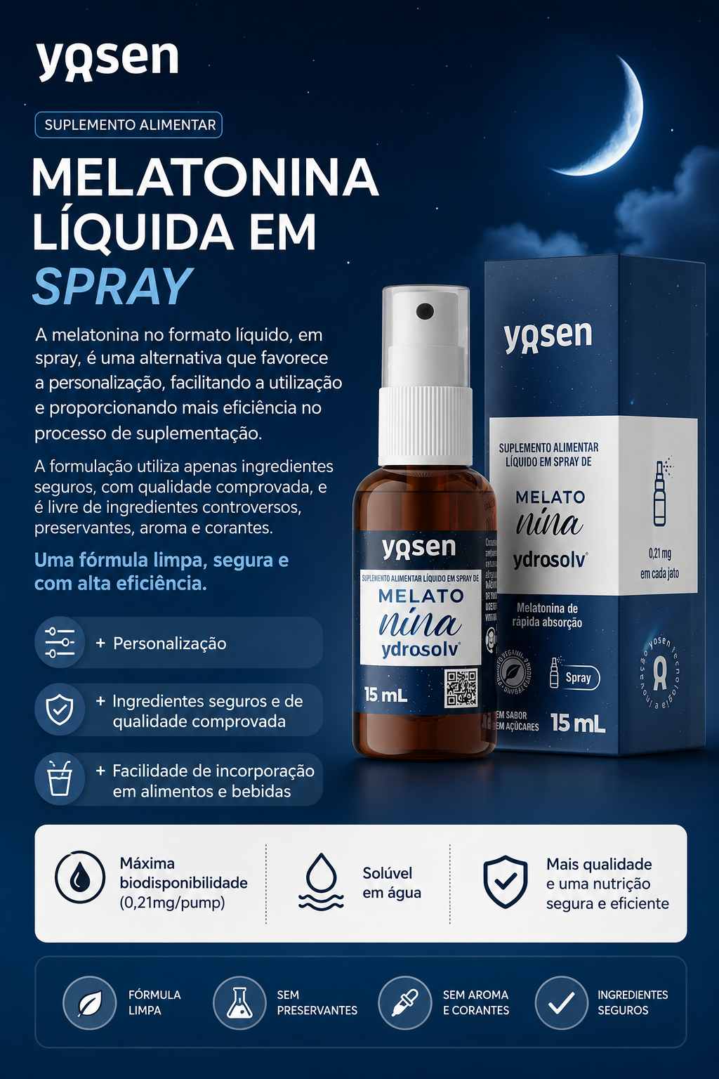 Melatonina Ydrosolv® Spray - 15ml