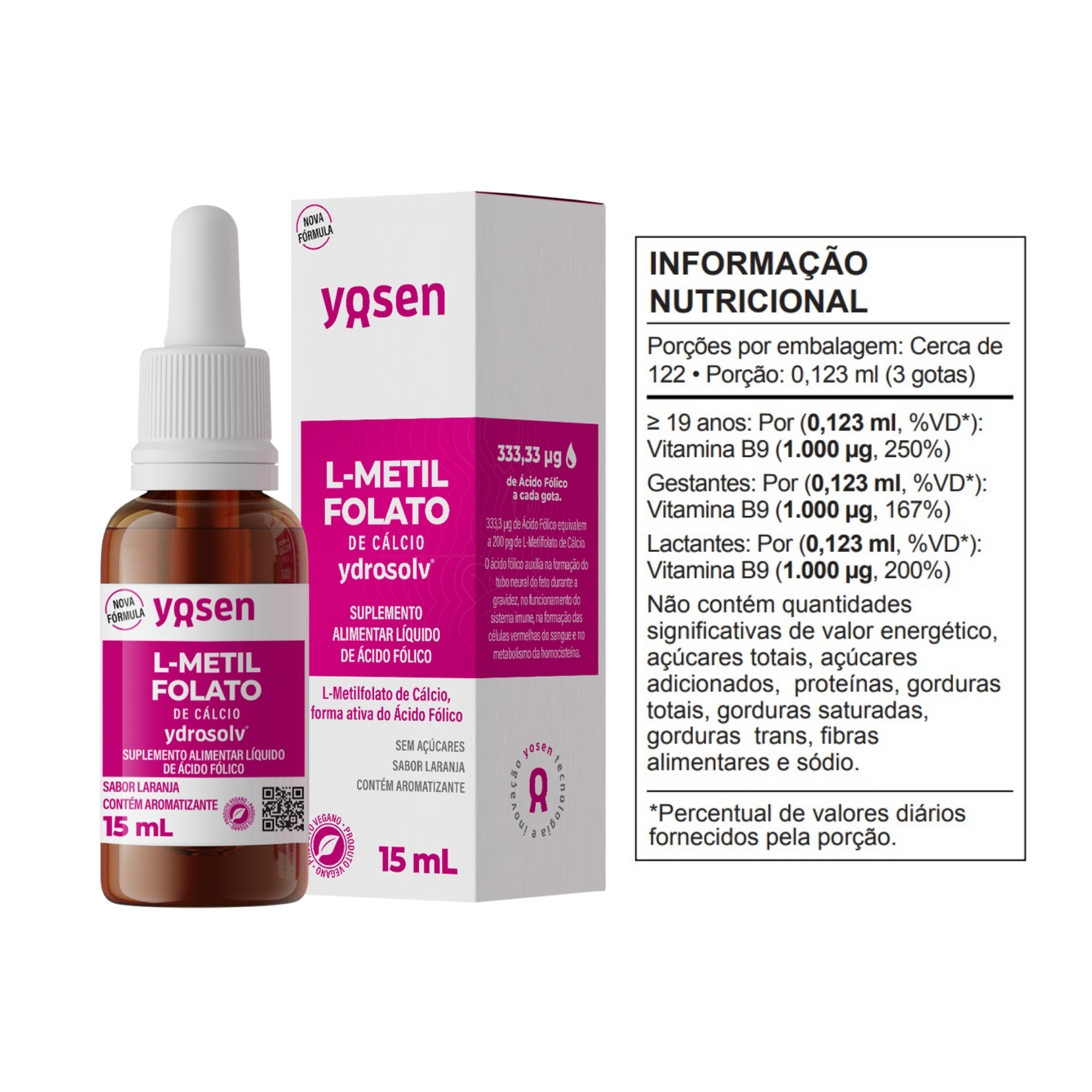 L-Metilfolato de Cálcio Ydrosolv® - 15ml