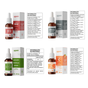 Kit Saúde Feminina: Juventude - Vitamina B12, Vitamina C, Zinco e Própolis
