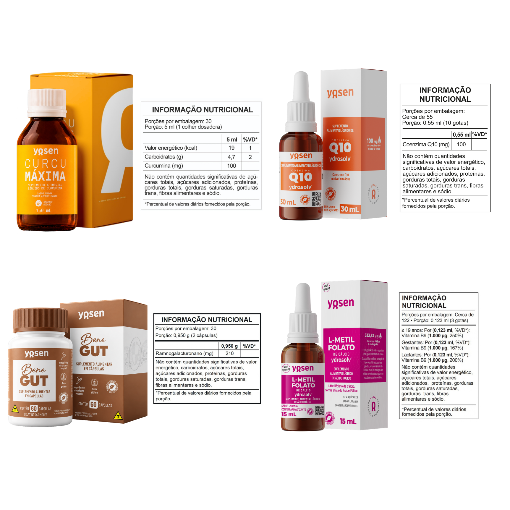 Kit Saúde Feminina: Pré-Concepção - L-Metilfolato, Curcumáxima, Q10 e Benegut