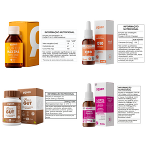 Kit Saúde Feminina: Pré-Concepção - L-Metilfolato, Curcumáxima, Q10 e Benegut